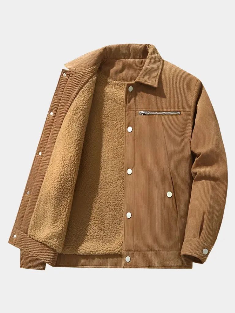 Giacca Sherpa in Corduroy Minimalista - Viretti