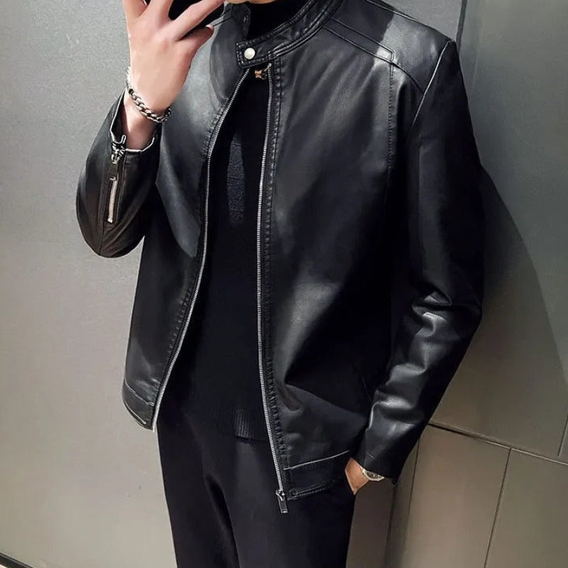 Giacca in pelle dal comfort raffinato