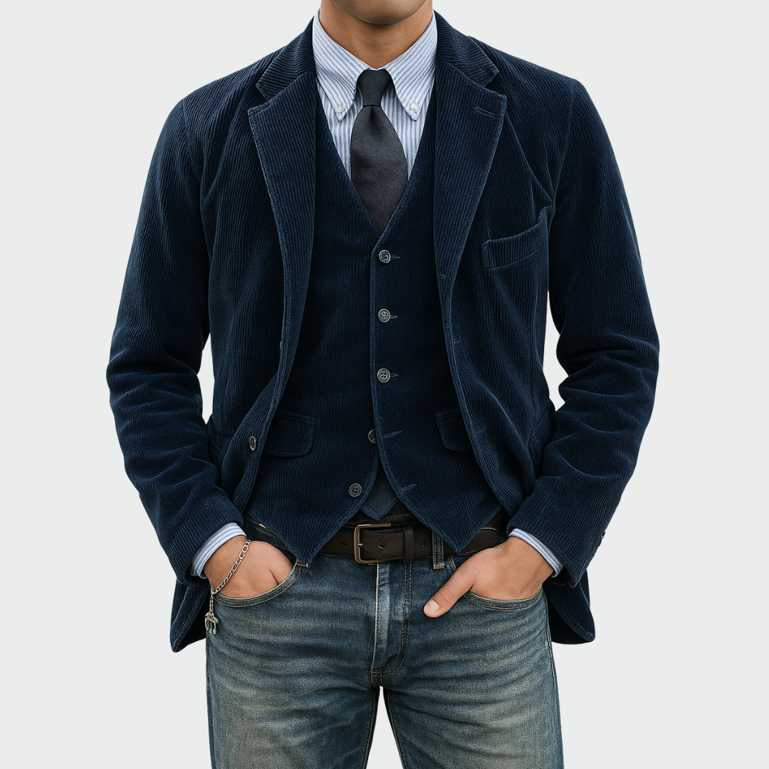 Tommy™ | Completo 2 pezzi: Blazer e Gilet in Velluto