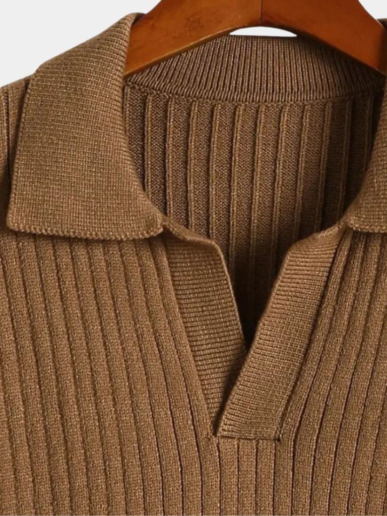 Maglione Polo a V Righe - Viretti