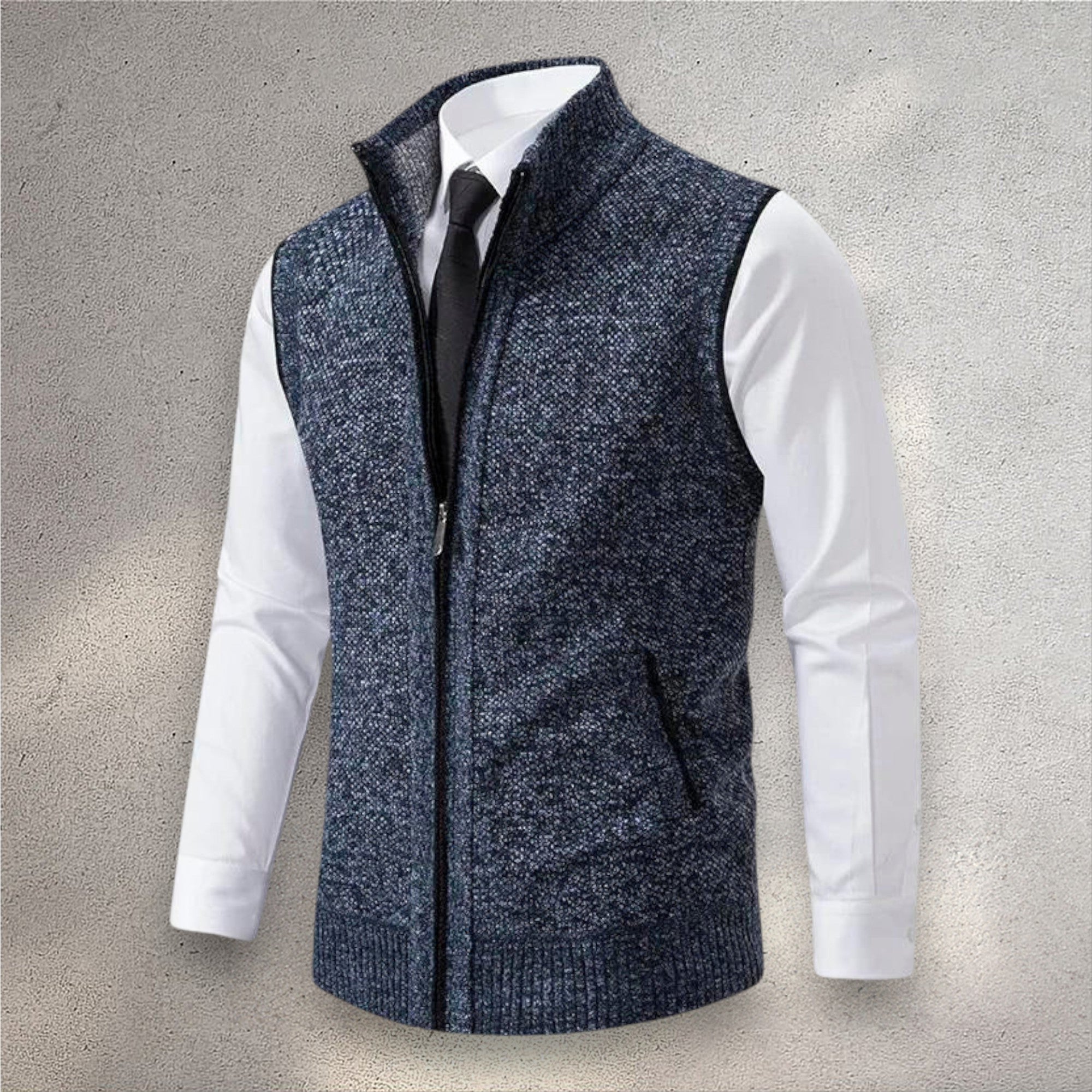 The Levan Knit Vest | Gilet in maglia con zip integrale
