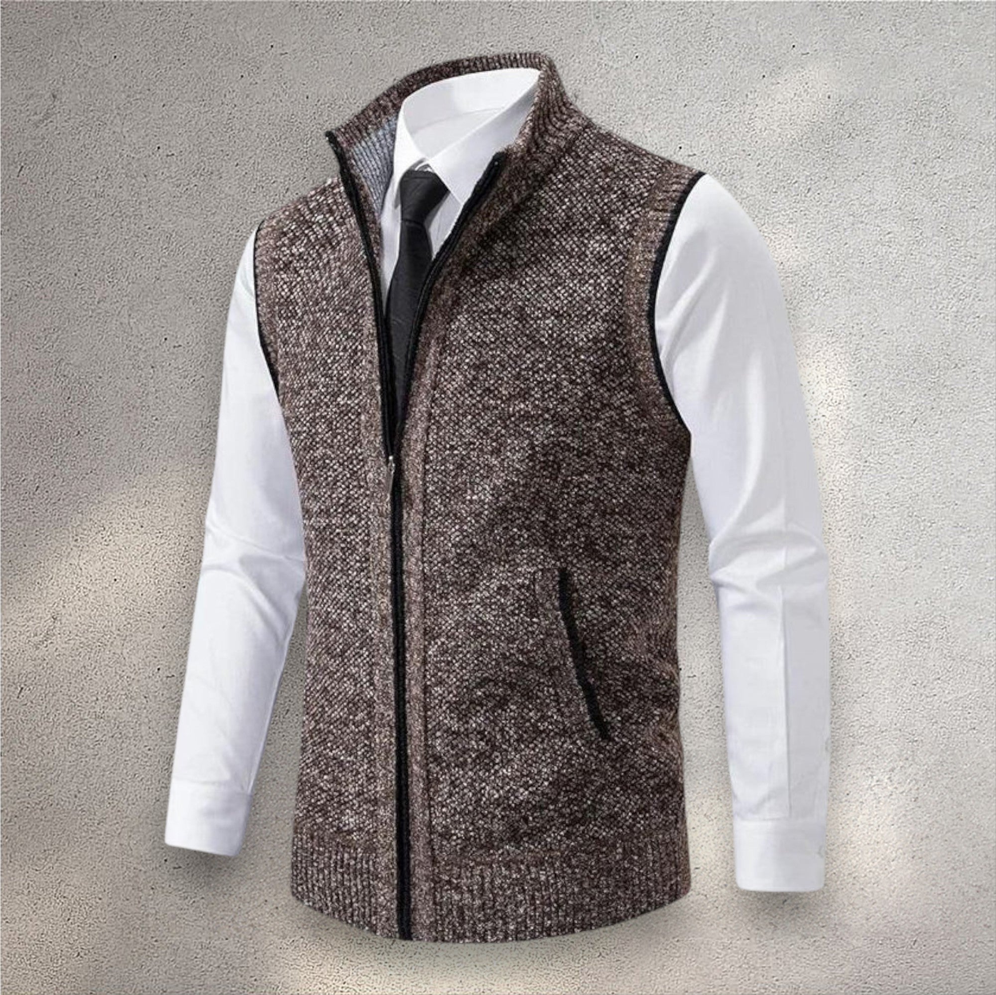 The Levan Knit Vest | Gilet in maglia con zip integrale