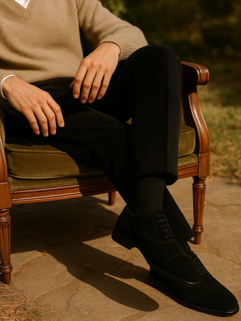 Scarpe Derby in Velluto Monarch - Viretti