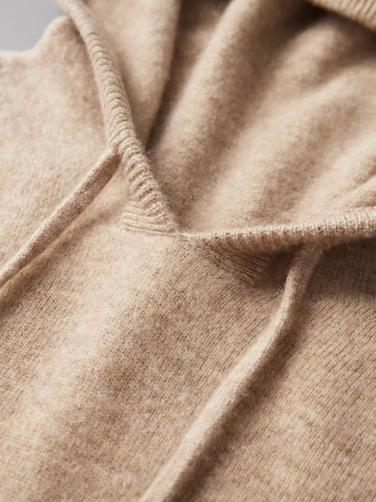 Felpa con Cappuccio con Cashmere - Viretti