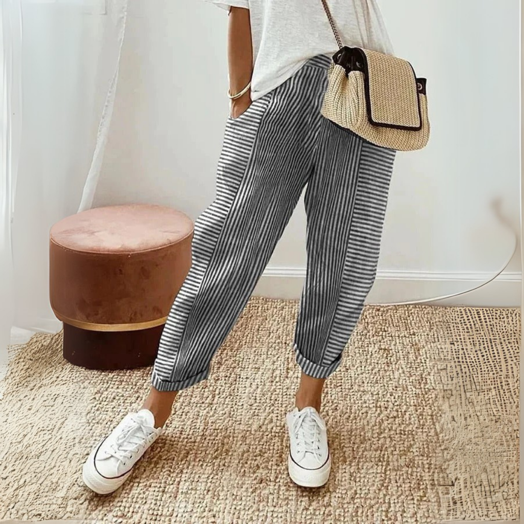 Minerva | Pantaloni a righe da donna