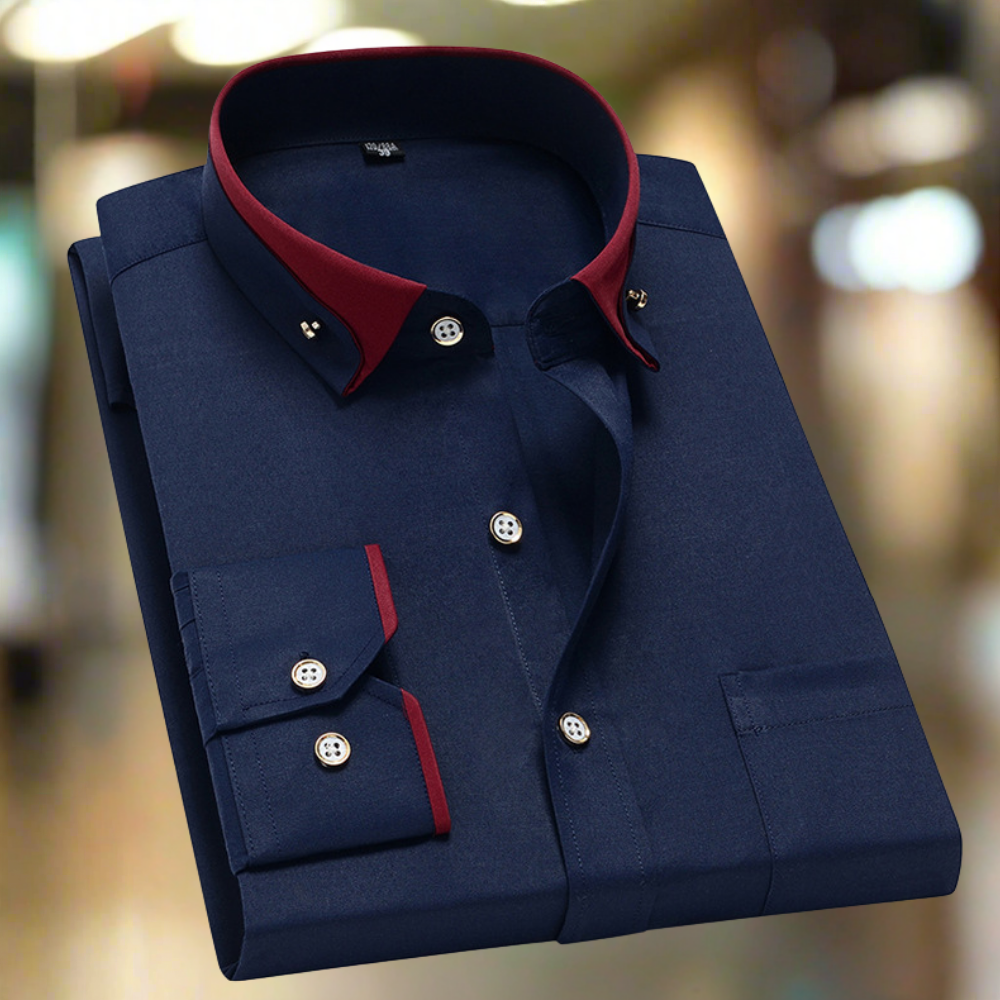 Adalbert | Camicia classica in cotone con maniche lunghe