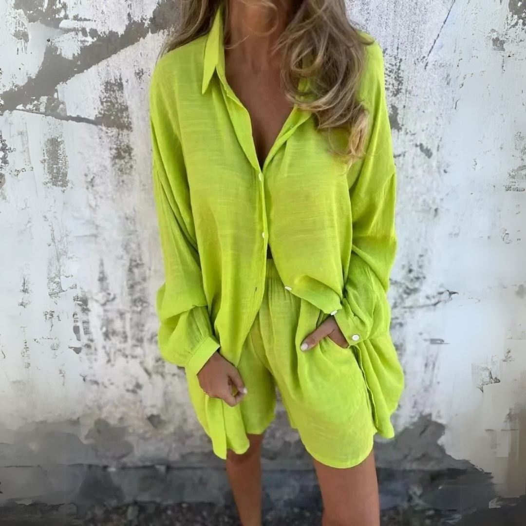 Simona | Set coordinato 2 pezzi estivo fatto a mano