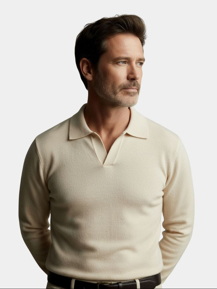Maglione Polo V-Neck Essenziale - Viretti