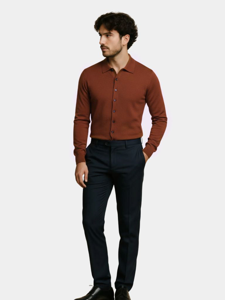 Cardigan Polo con Cashmere - Viretti