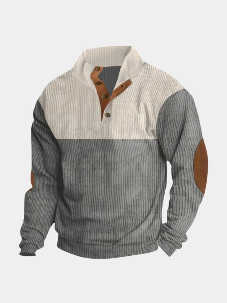 Pullover Retro in Corduroy con Collo Alto - Viretti