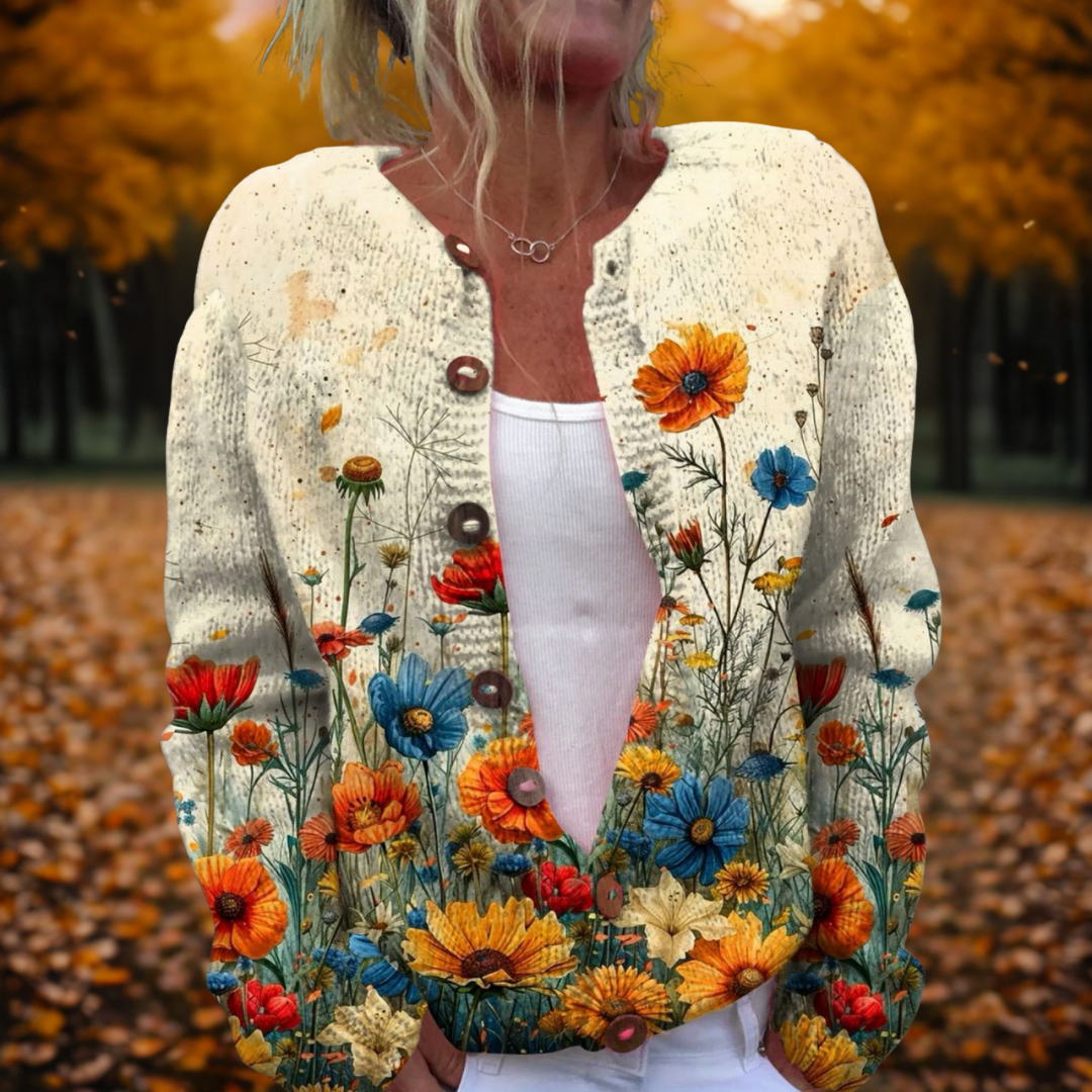 Helena | Cardigan Vintage con Fiori