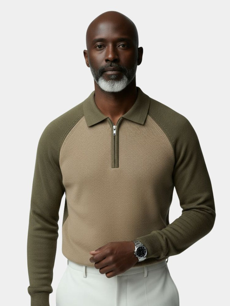 Maglione Raglan con Zip a Quarto - Viretti