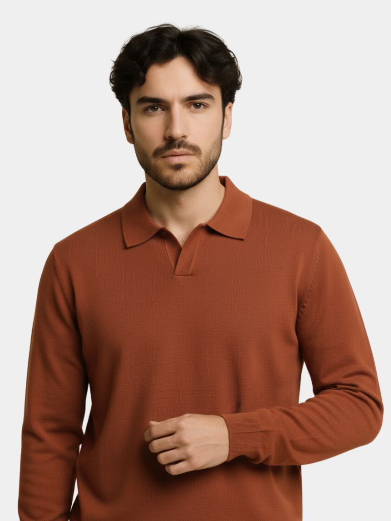 Maglione Pullover a V in Maglia Lana - Viretti