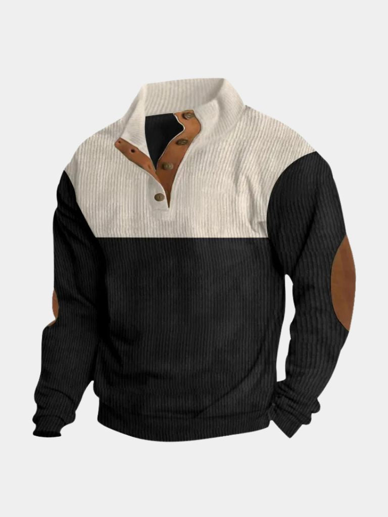 Pullover Retro in Corduroy con Collo Alto - Viretti