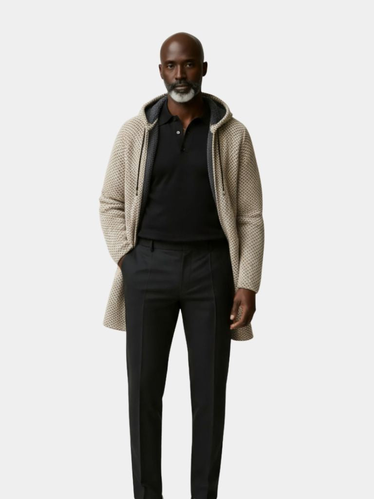 Cappotto Invernale A Maglia Con Cappuccio Lugano - Viretti