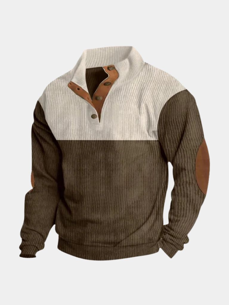 Pullover Retro in Corduroy con Collo Alto - Viretti