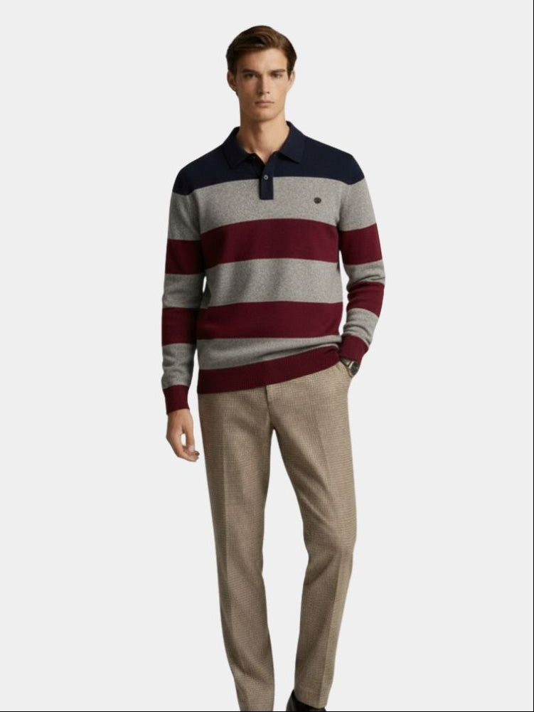 Maglione a Mezzo Zip Colorato - Viretti