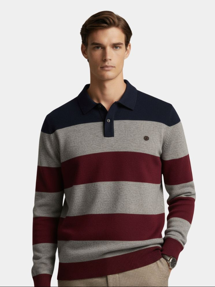 Maglione a Mezzo Zip Colorato - Viretti