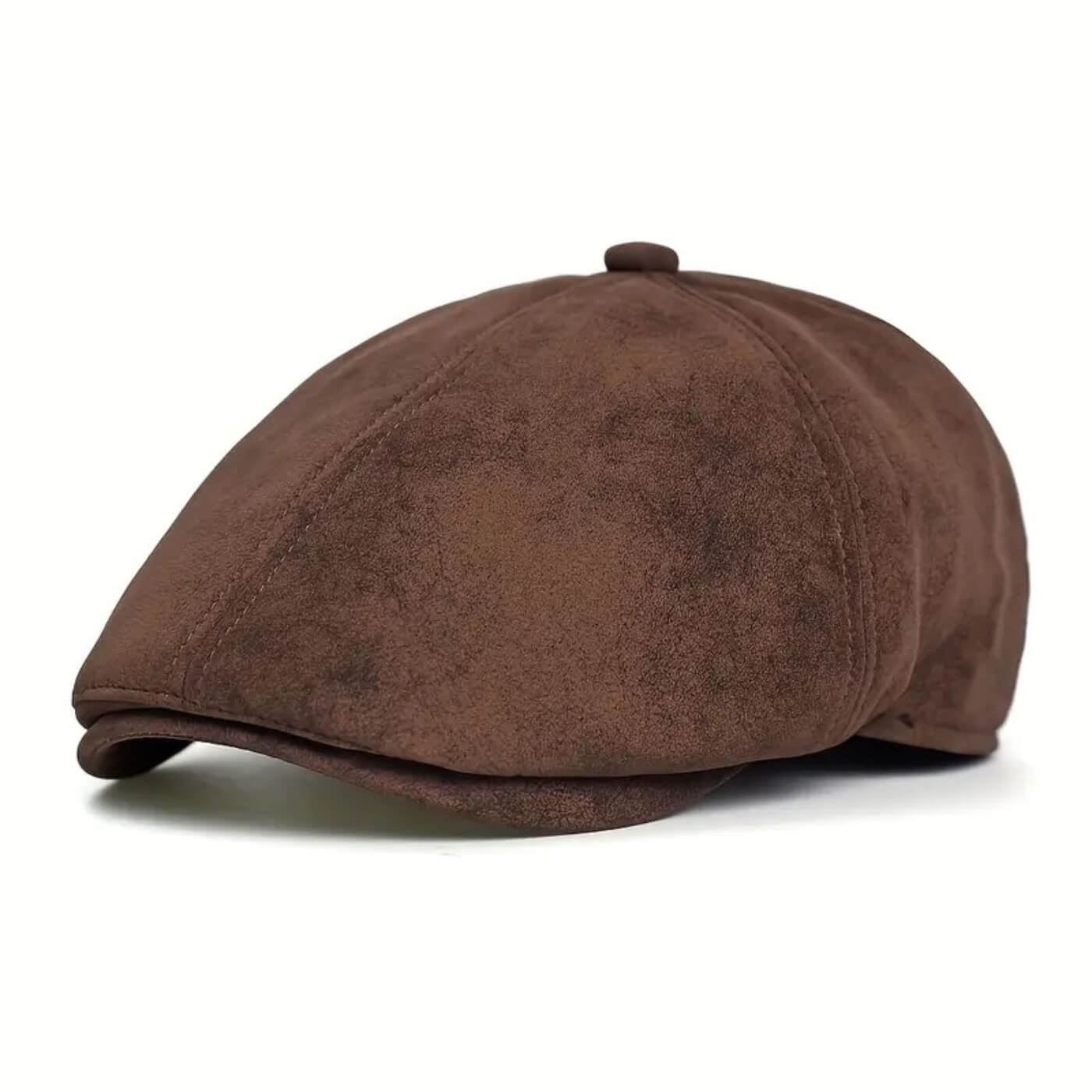 Cappello Newsboy in Pelle Scamosciata | ATENE