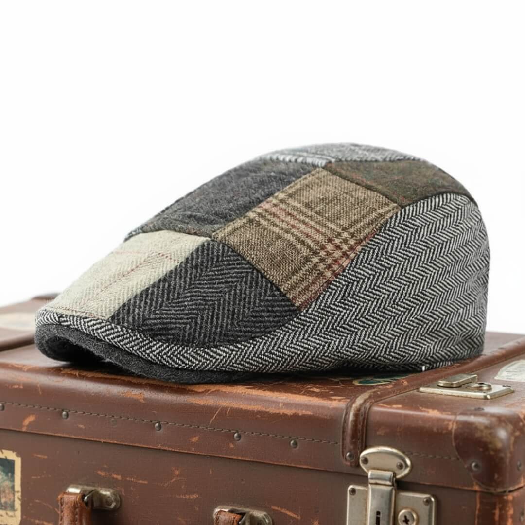 Cappello Piatto in Tweed Patchwork | BRIDGER