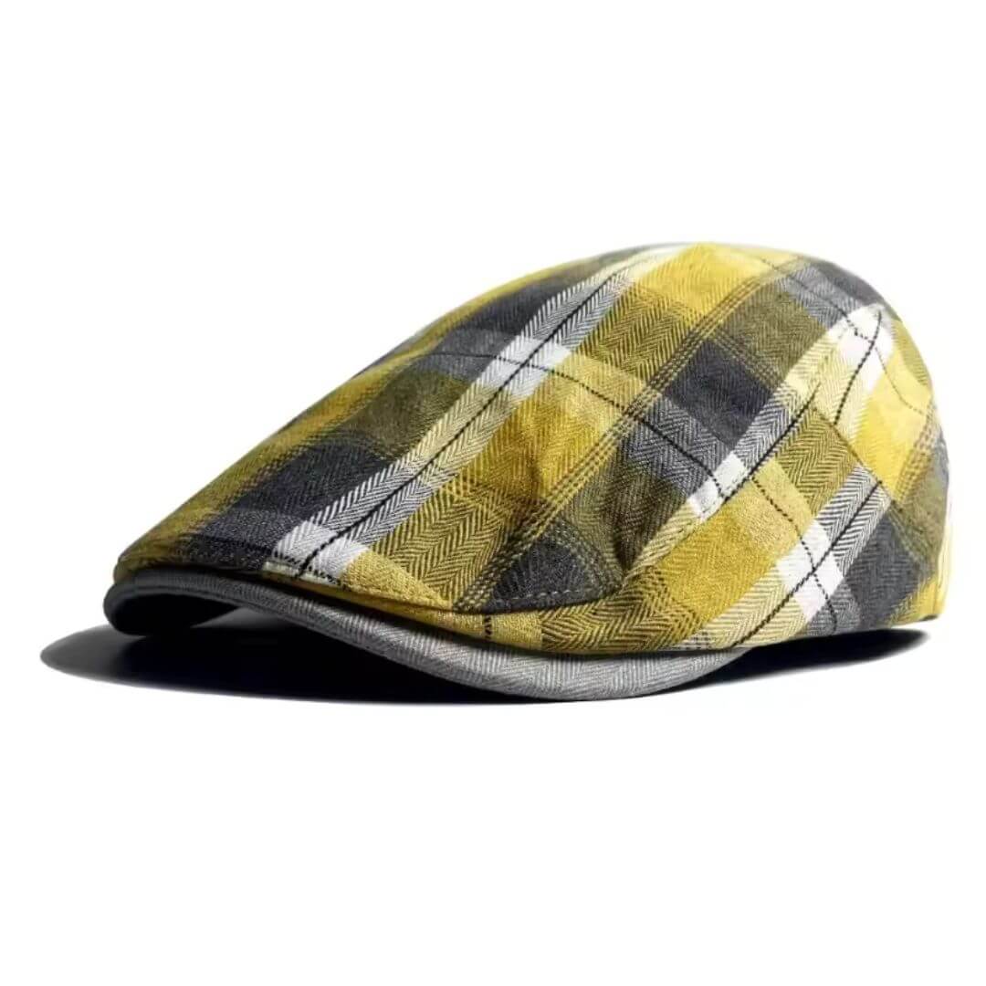 Cappello Piatto in Cotone a Quadri | MONTGOMERY
