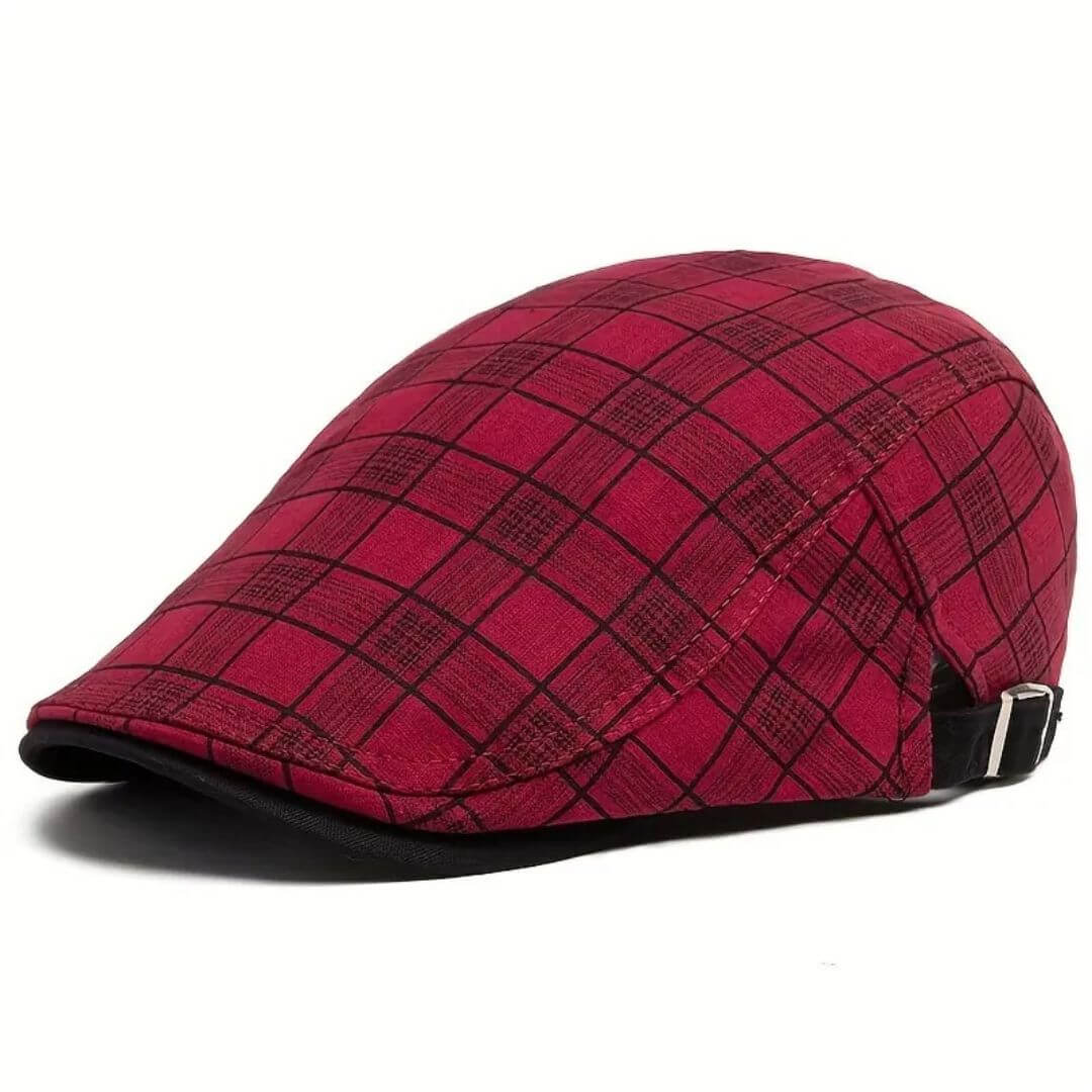 Cappello Piatto a Quadri in Lino e Cotone | WELLINGTON