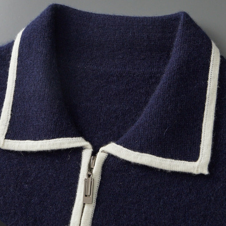 Cardigan Polo in Cashmere Winston