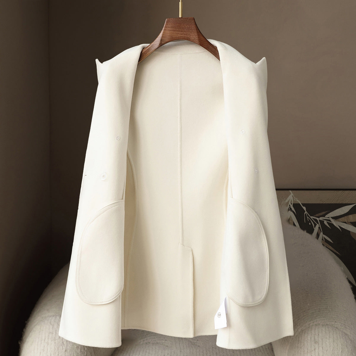 Cappotto Elegante in Cashmere e Lana per Donne