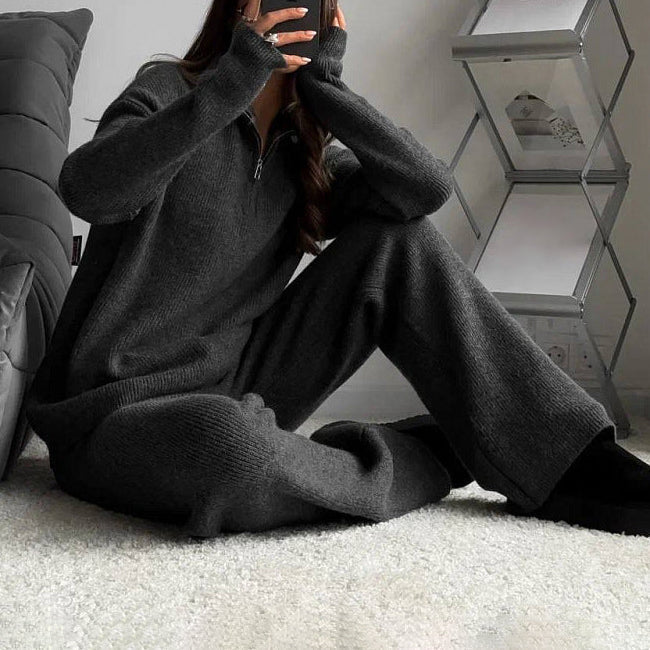 Elise Leroy Set Elegante in Maglia