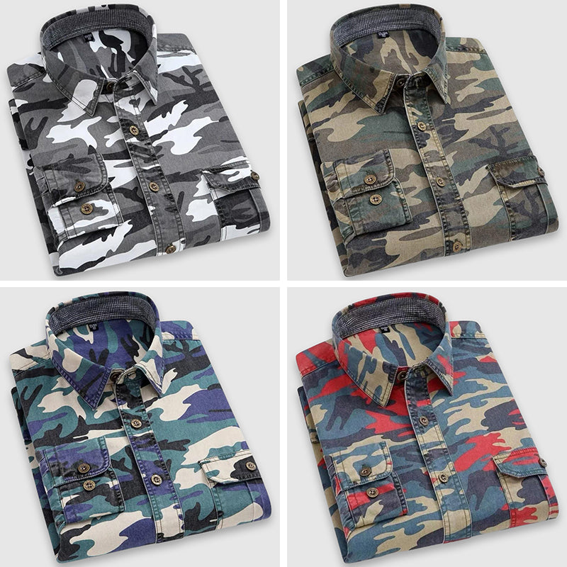 Felix Grant Camicia Classica Camouflage