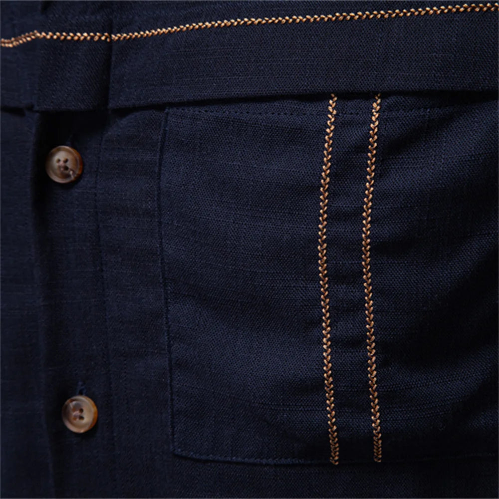 Camicia in Lino François Blanchet Horizon