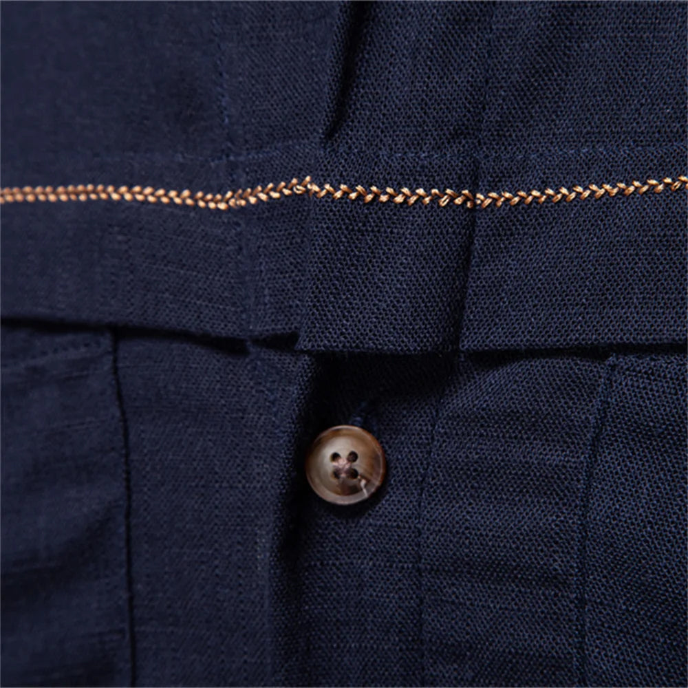 Camicia in Lino François Blanchet Horizon