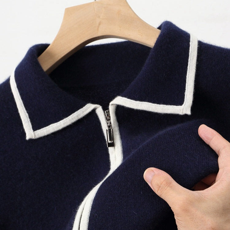 Cardigan Polo in Cashmere Winston