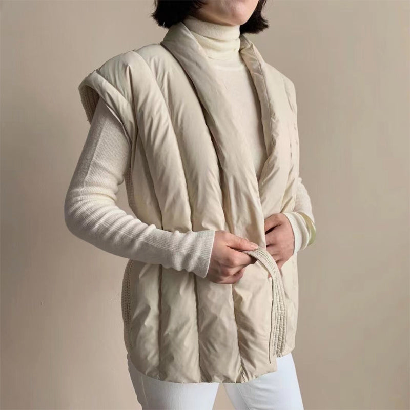 Gilet Puffer Con Cintura
