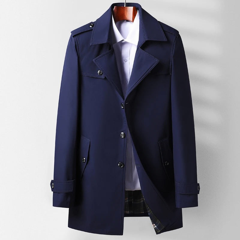 Trench-coat classico moderno per uomo