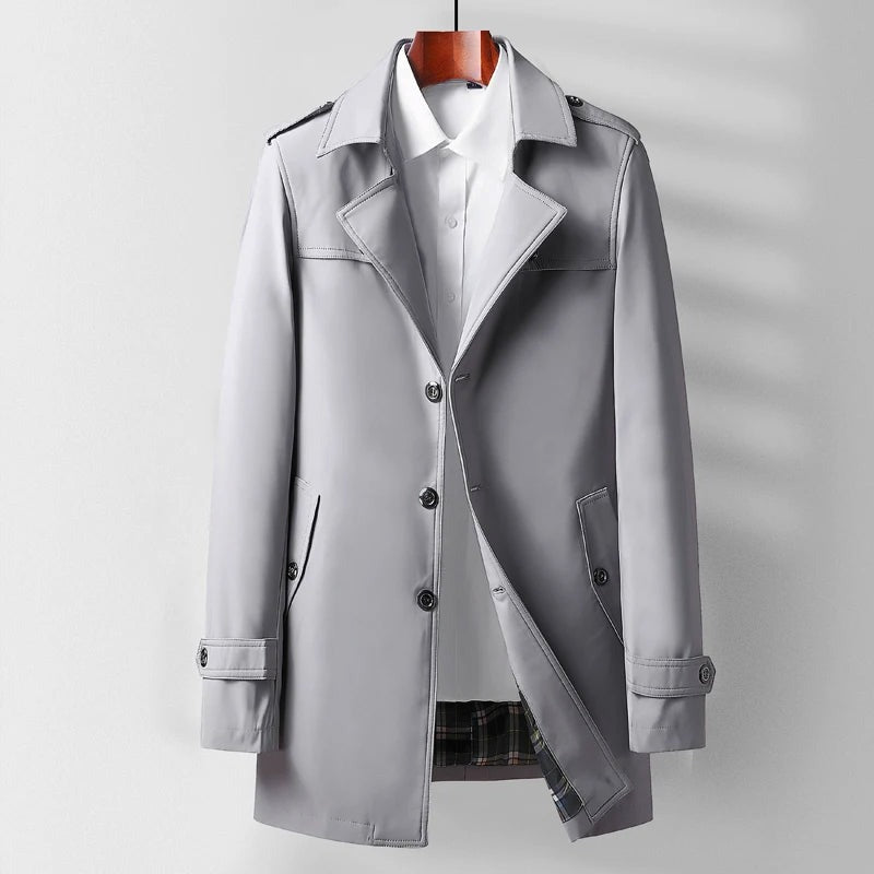 Trench-coat classico moderno per uomo