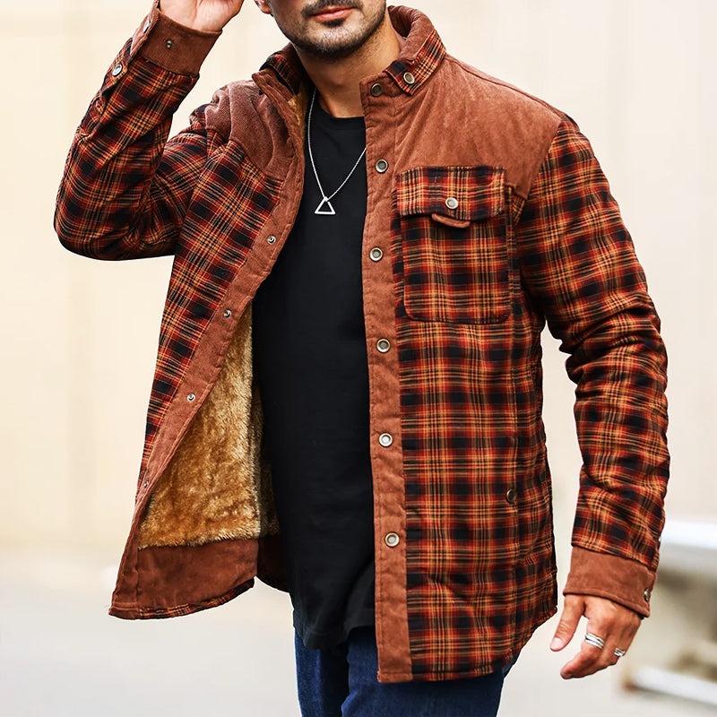 Giacca da esterno Plaid Sherpa
