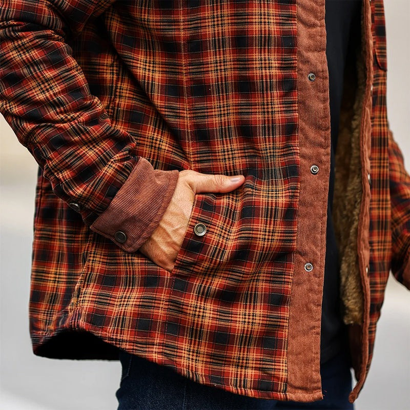 Giacca da esterno Plaid Sherpa