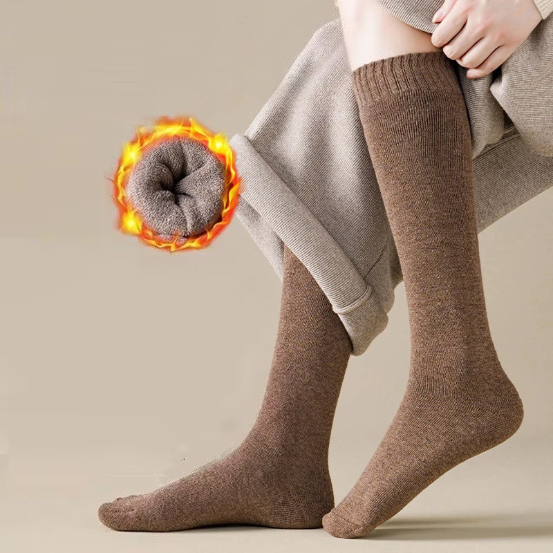 Pacchetto di Calze a Maglia in Colore Unito per Donne, Lunghezza Media