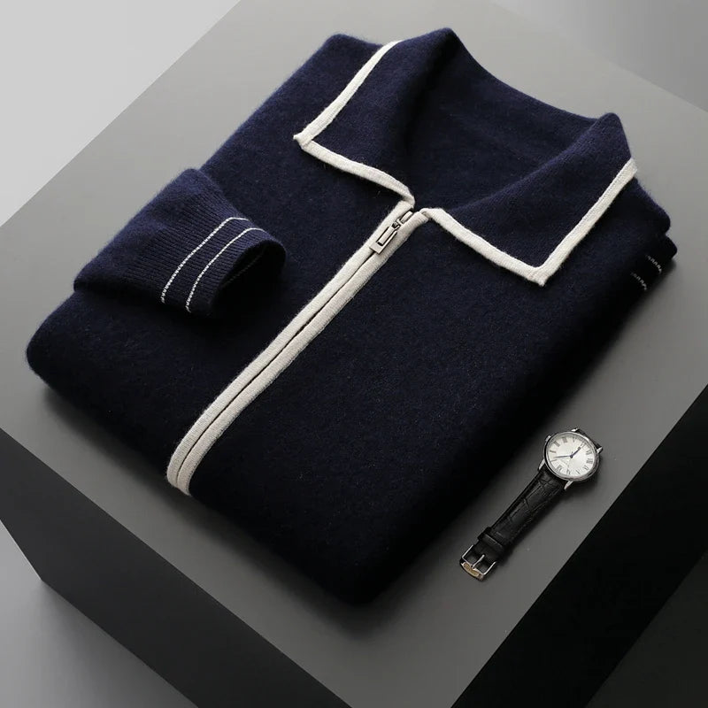 Cardigan Polo in Cashmere Winston