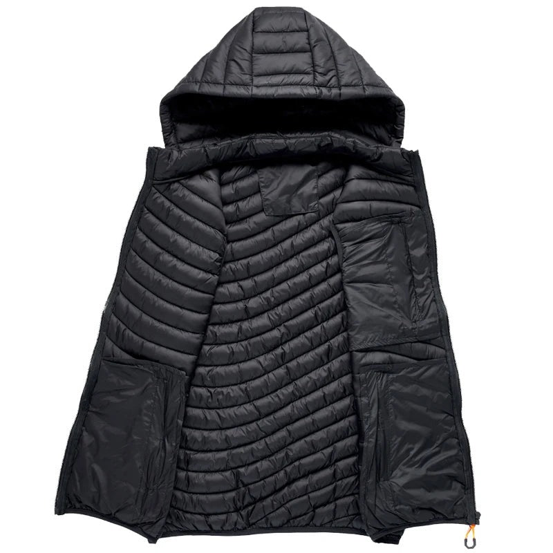 Gilet imbottito con cappuccio