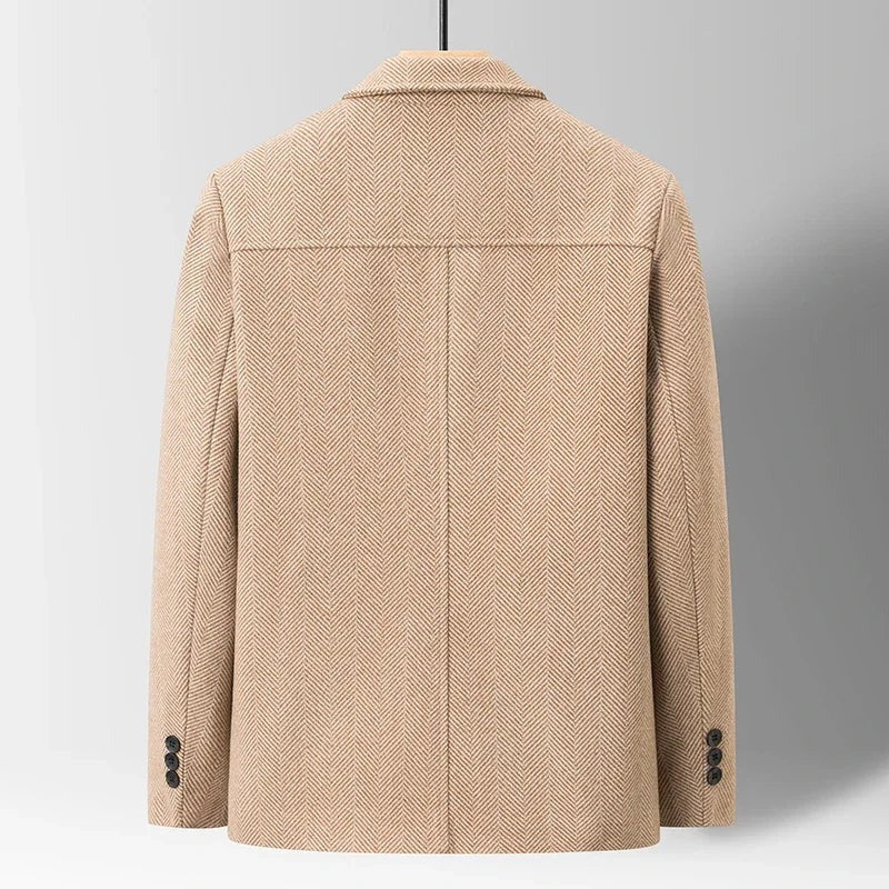 Cappotto in lana a zigzag