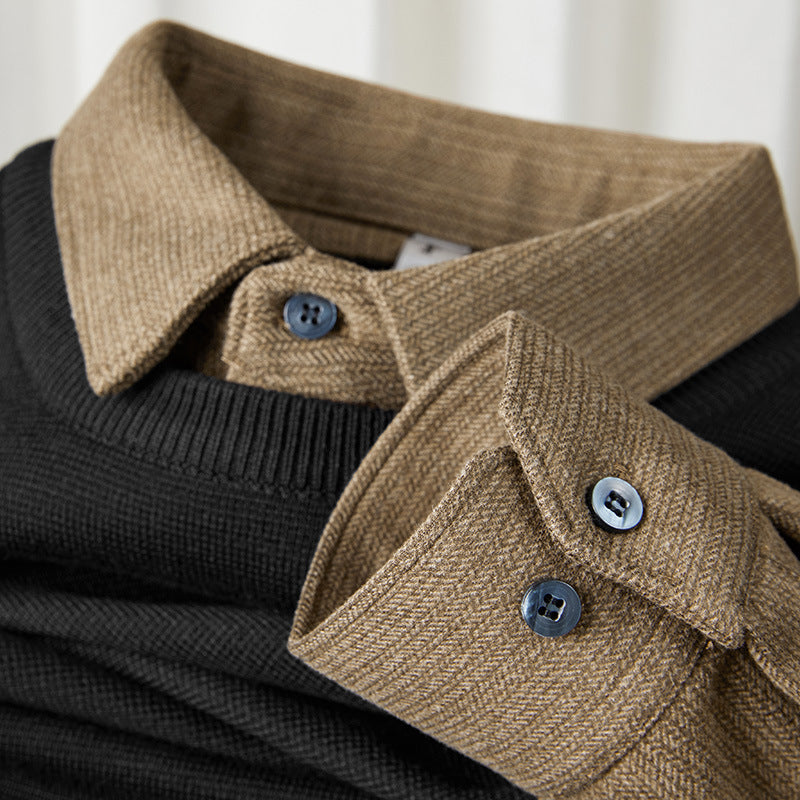 Camicia in Lana Bicolore Edgar