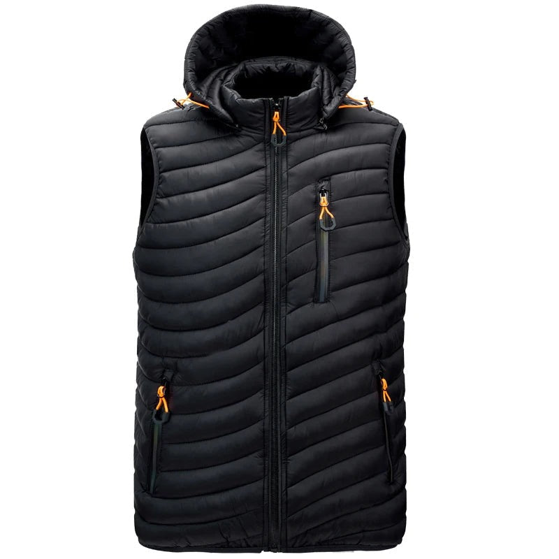 Gilet imbottito con cappuccio