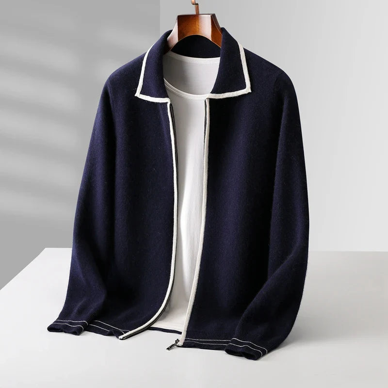 Cardigan Polo in Cashmere Winston