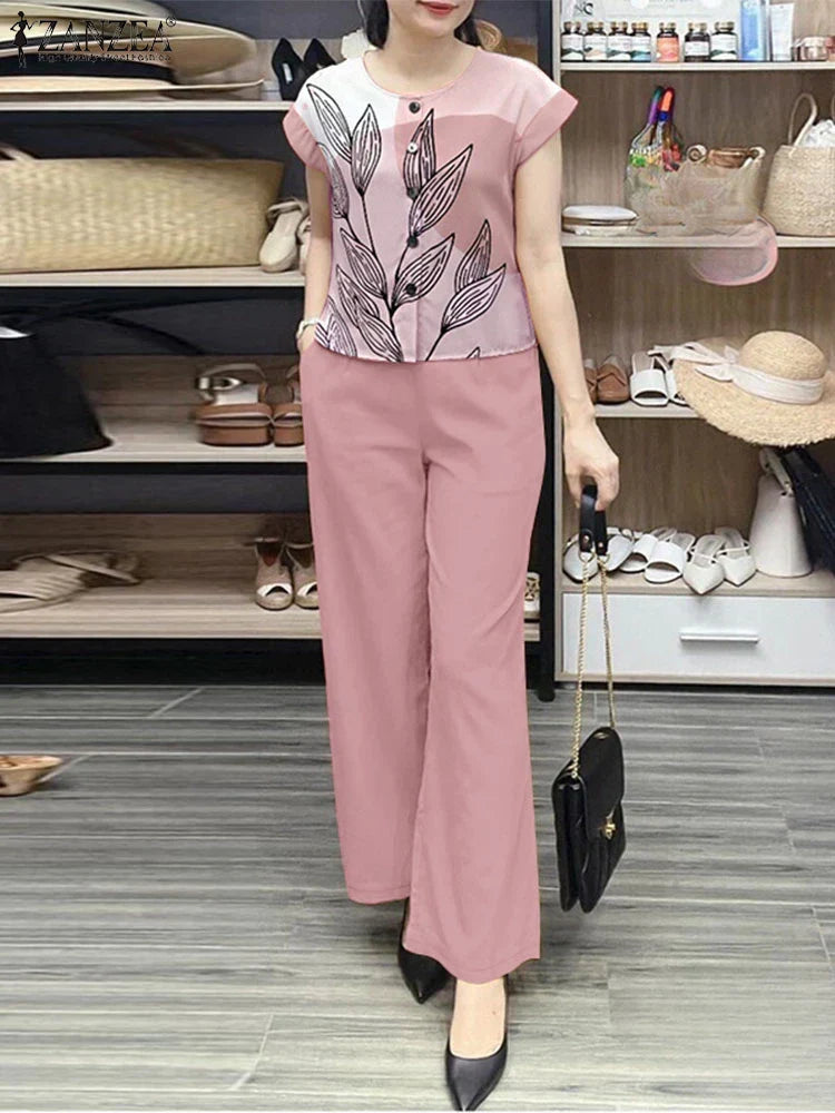 Aria | Elegante completo estivo floreale in tessuto