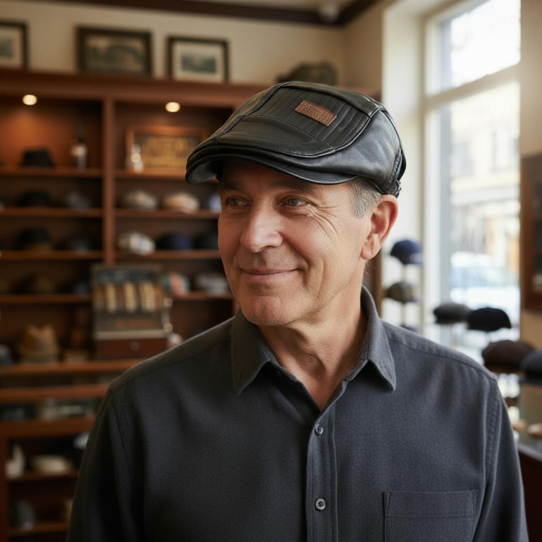 Cappello Piatto in Pelle Vegan | TYSON