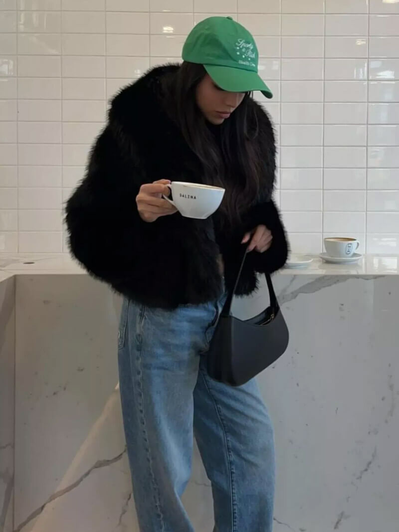 Cappotto in Pelliccia Sintetica Jenna