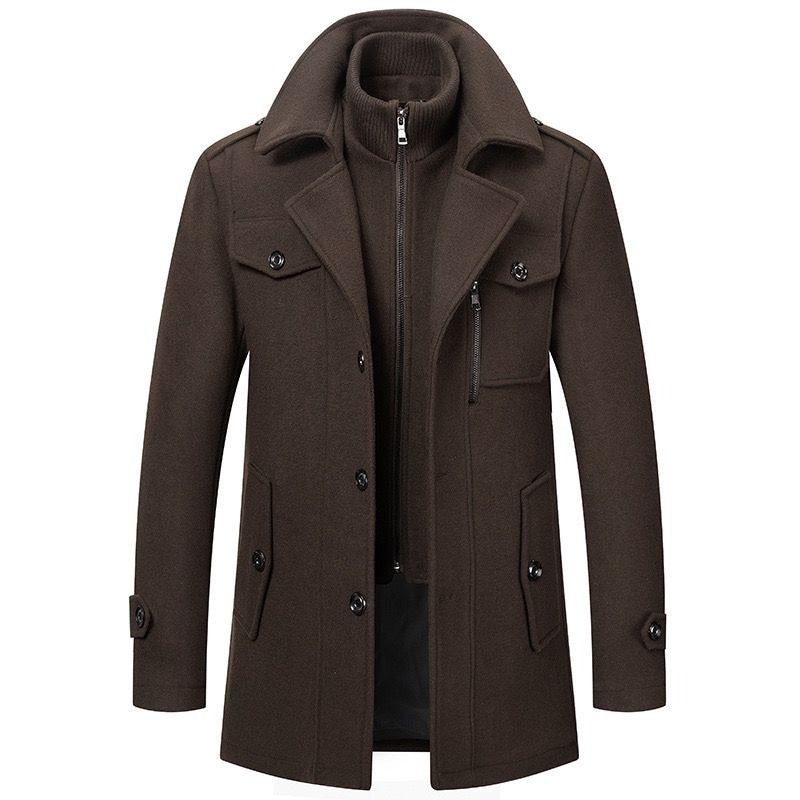 Cappotto lungo trench coat per uomo elegante