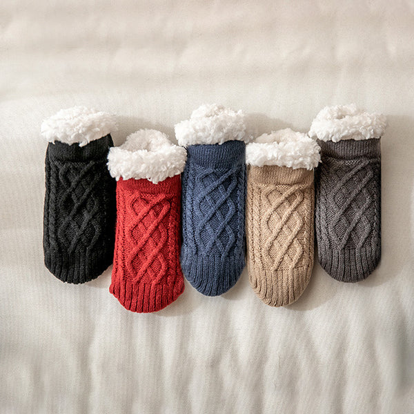 Calze in Maglia Antiscivolo per Donne con Fodera Interna